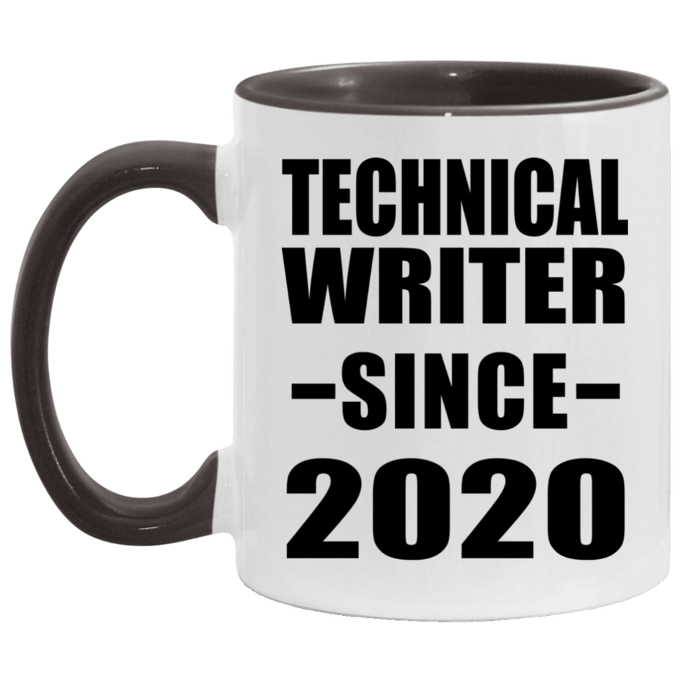 Technical Writer Since 2020 - 11oz Accent Mug Black