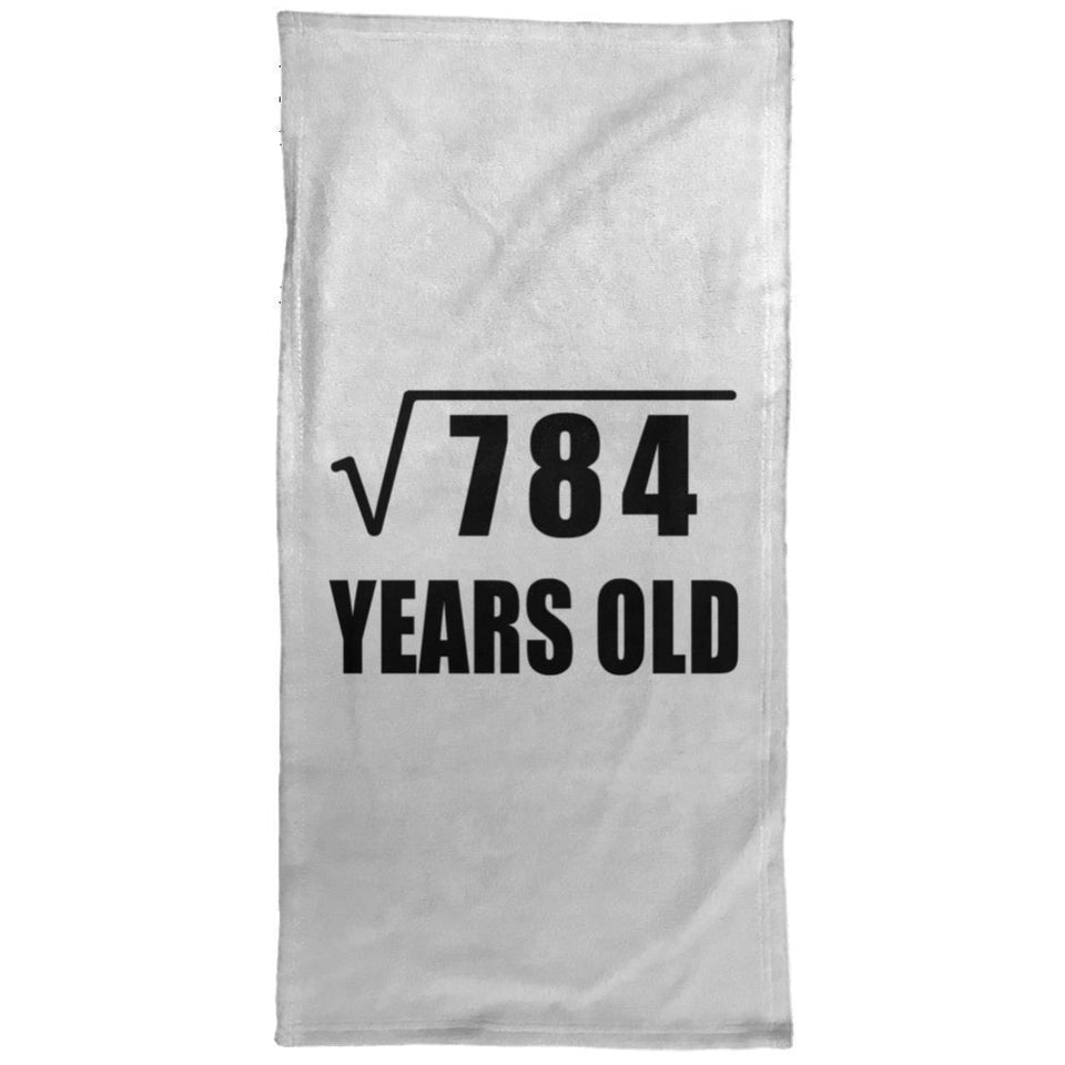 28th Birthday Square Root of 784 Years Old - Hand Towel