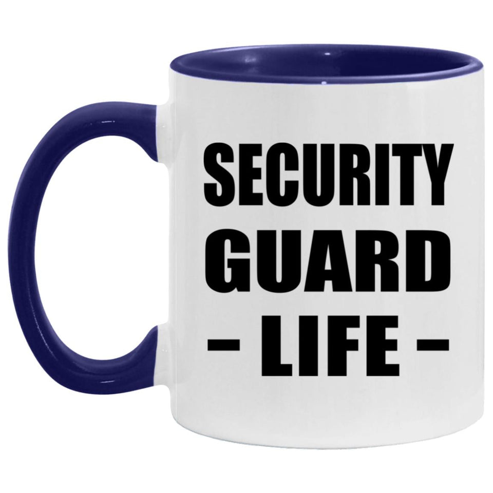 Security Guard Life - 11oz Accent Mug Purple
