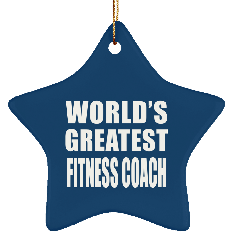 World's Greatest Fitness Coach - Star Ornament
