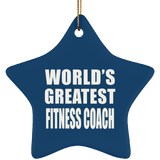 World's Greatest Fitness Coach - Star Ornament