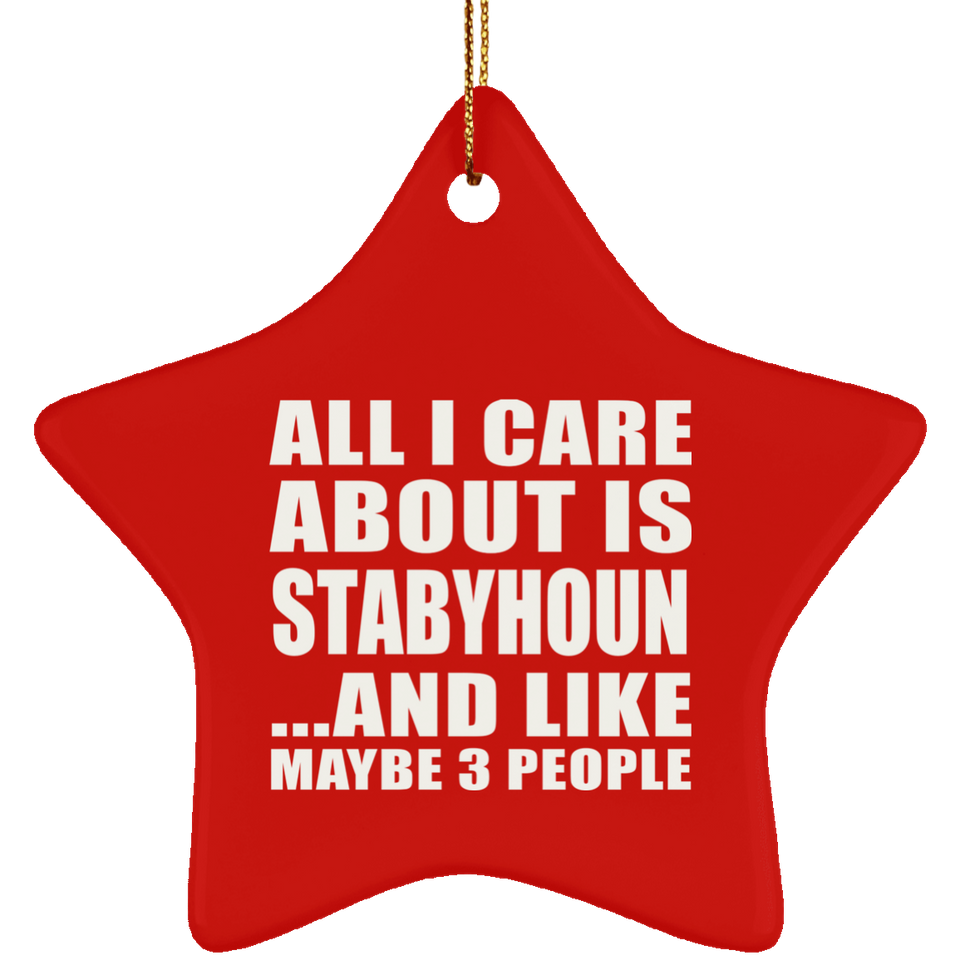 All I Care About Is Stabyhoun - Star Ornament