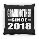 Grandmother Since 2018 - Throw Pillow Black