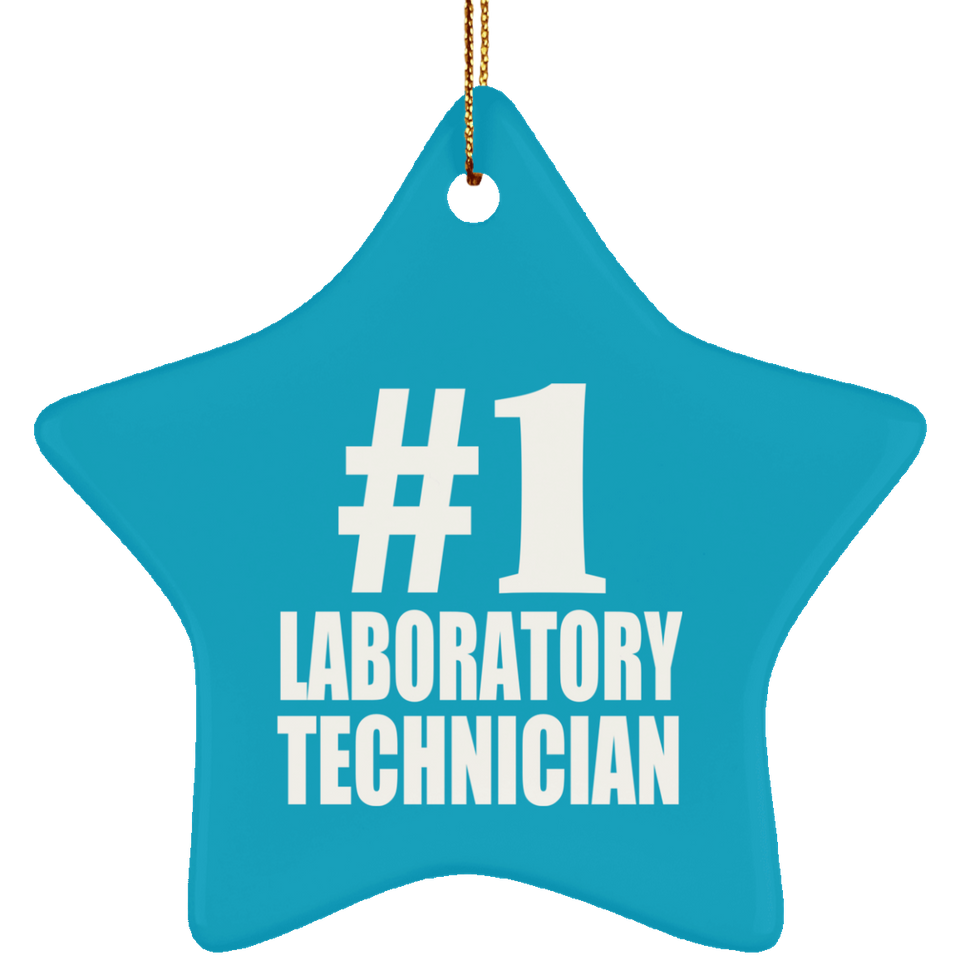 Number One #1 Laboratory Technician - Star Ornament