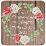 First Christmas As an Amazing Mother In Law 2023 - Drink Coaster B