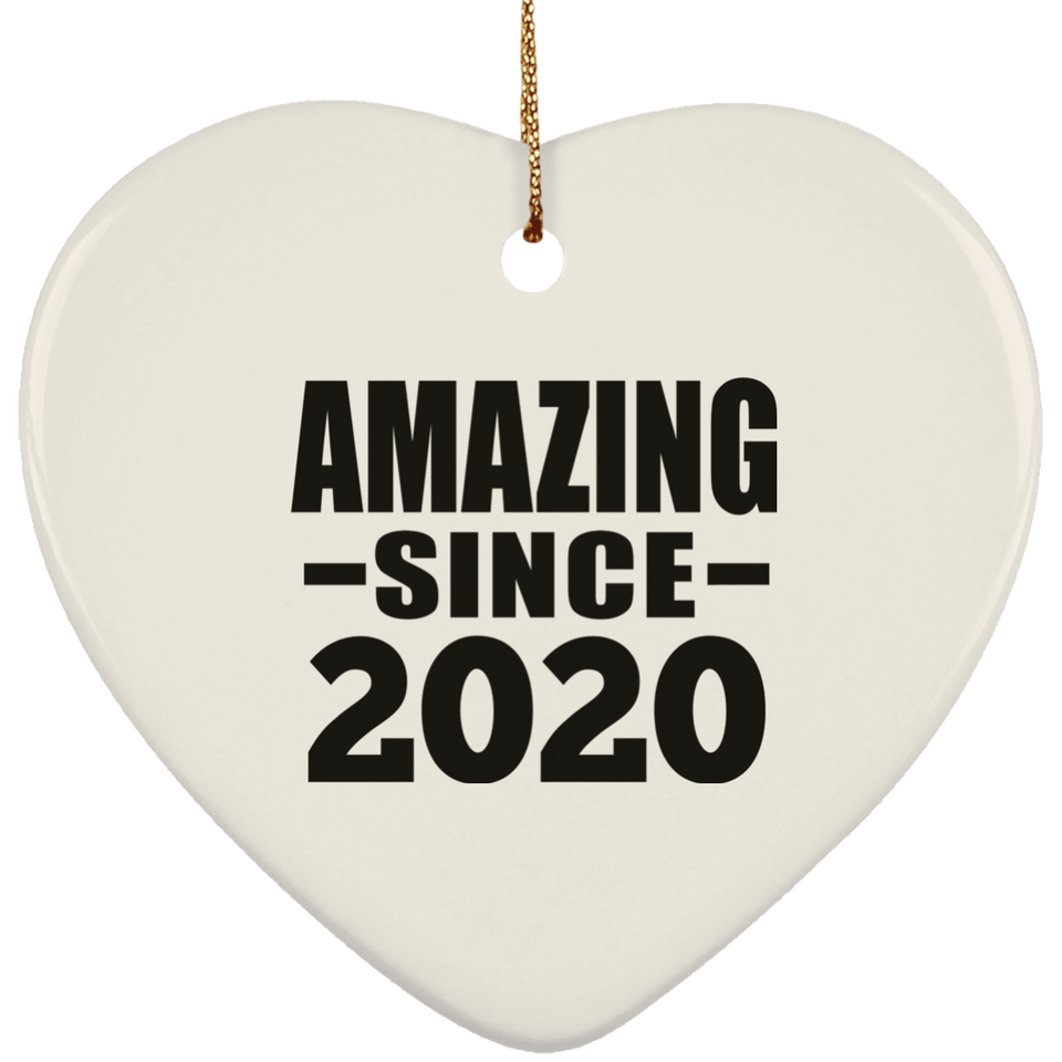 4th Birthday Amazing Since 2020 - Heart Ornament