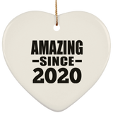 4th Birthday Amazing Since 2020 - Heart Ornament