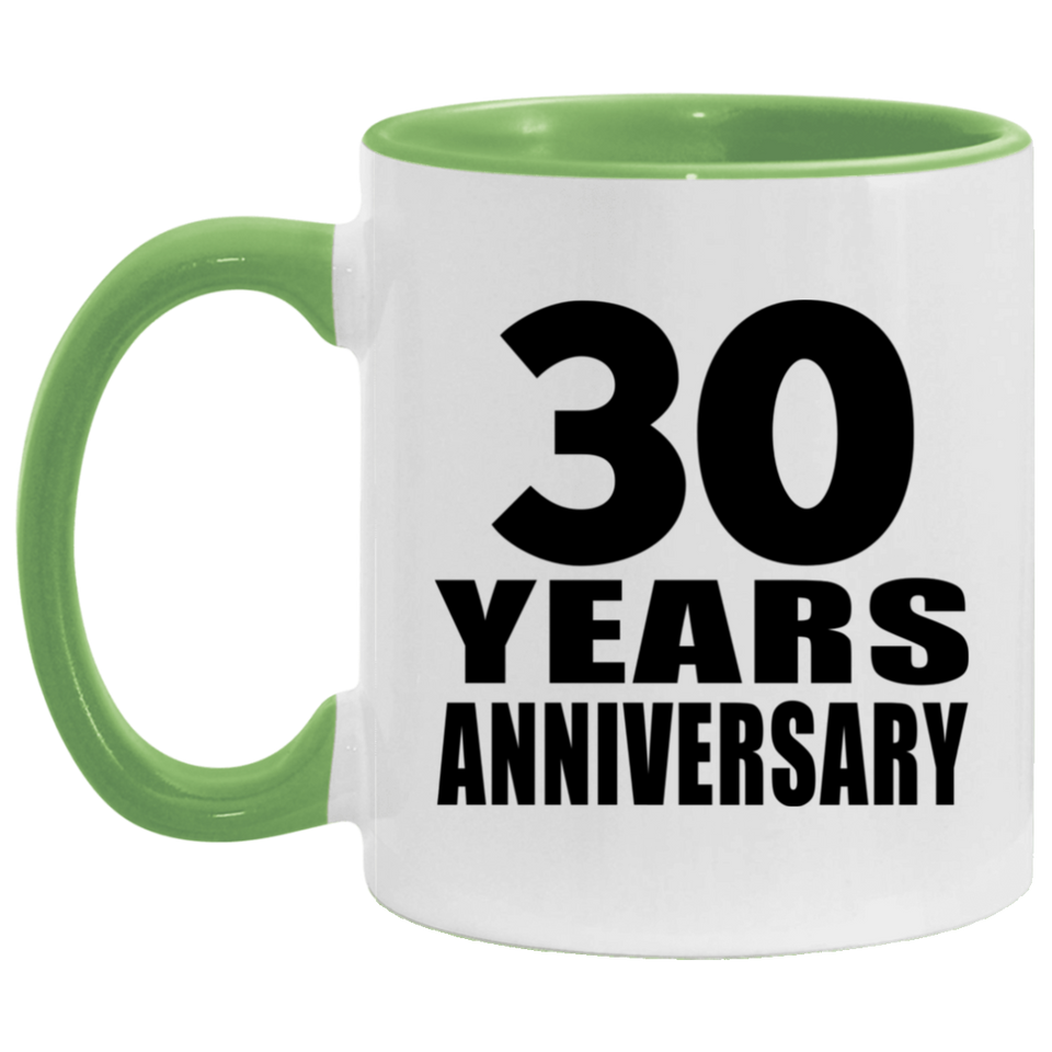 30th Anniversary 30 Years - 11oz Accent Mug Green