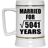 71st Anniversary Married For Square Root of 5041 Years - Beer Stein