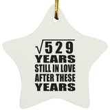 23rd Anniversary Square Root of 529 Years Still In Love - Star Ornament