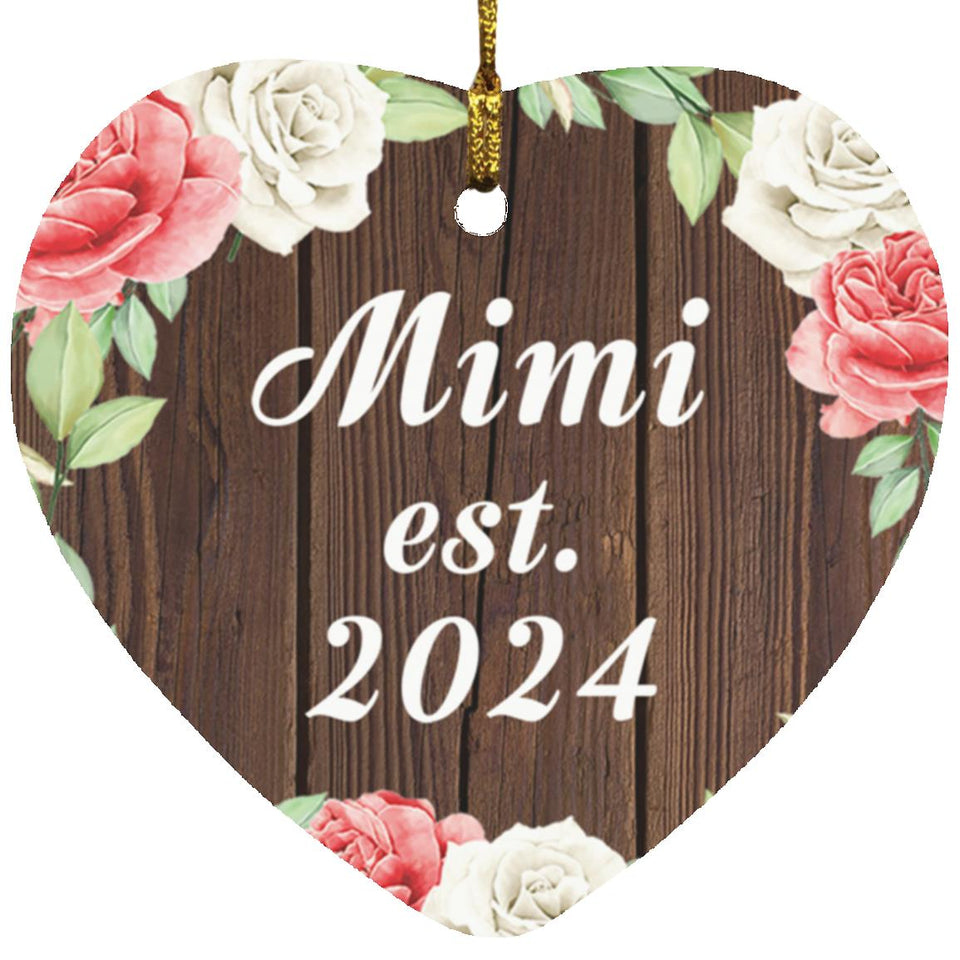 Mimi Established Est. 2024 - Heart Ornament A