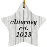 Attorney Established Est. 2023 - Star Ornament F