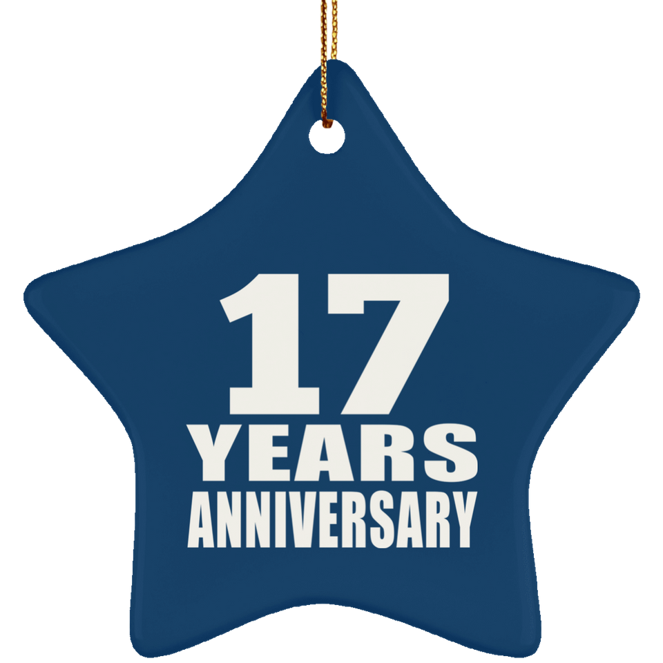 17th Anniversary 17 Years - Star Ornament