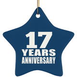 17th Anniversary 17 Years - Star Ornament
