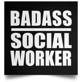 Badass Social Worker - Poster Square