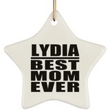 Lydia Best Mom Ever - Star Ornament