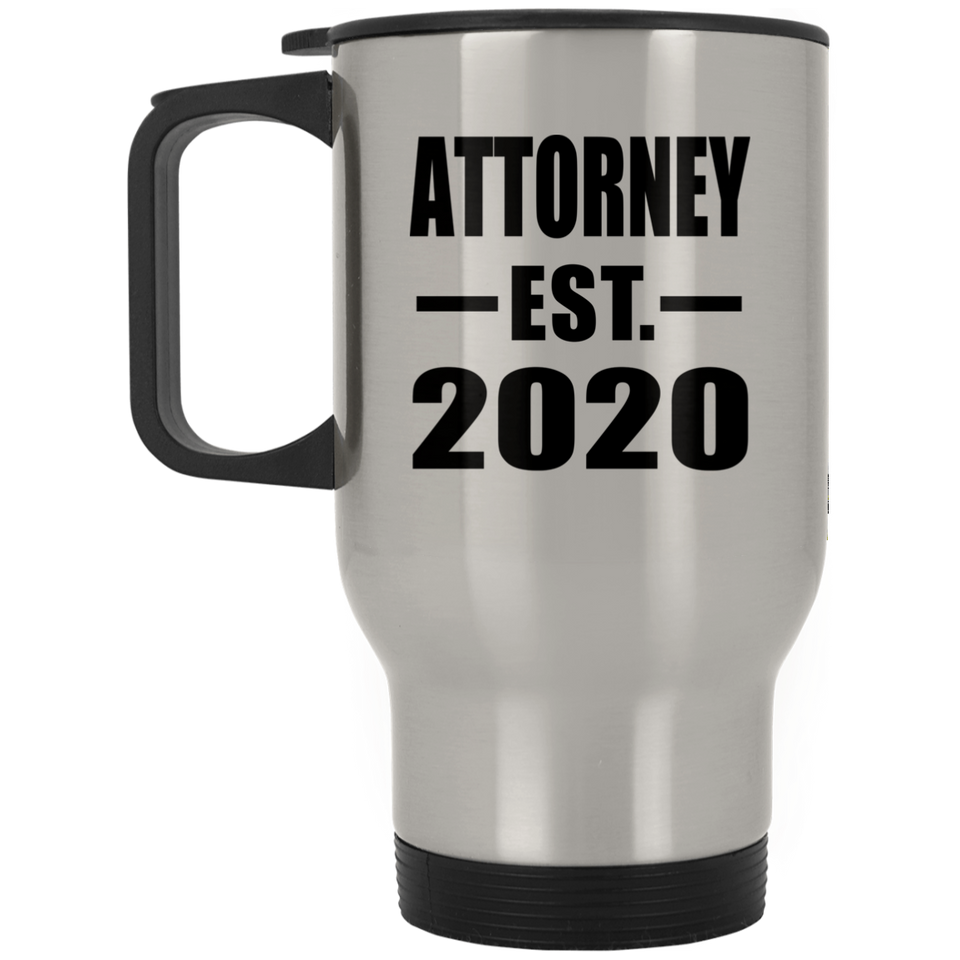 Attorney Established EST. 2020 - Silver Travel Mug