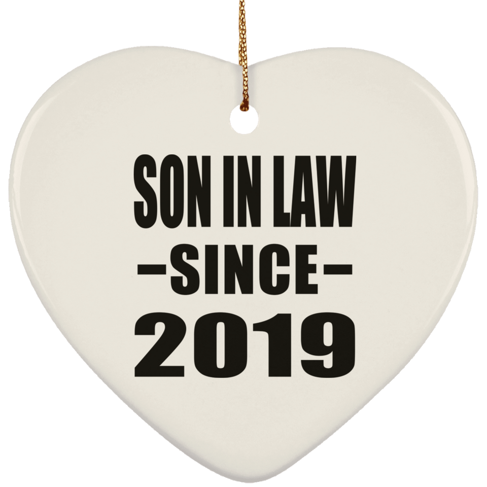 Son In Law Since 2019 - Heart Ornament