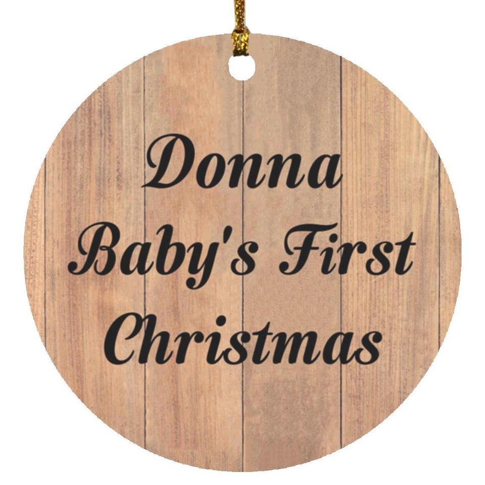 Donna Baby's First Christmas - Circle Ornament C
