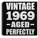 55th Birthday Vintage 1969 Aged Perfectly - Canvas Square