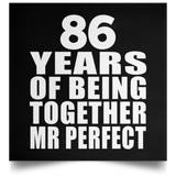 86th Anniversary 86 Years Of Being Mr Perfect - Poster Square