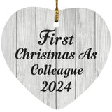 First Christmas As Colleague 2024 - Heart Ornament F