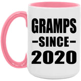 Gramps Since 2020 - 15oz Accent Mug Pink