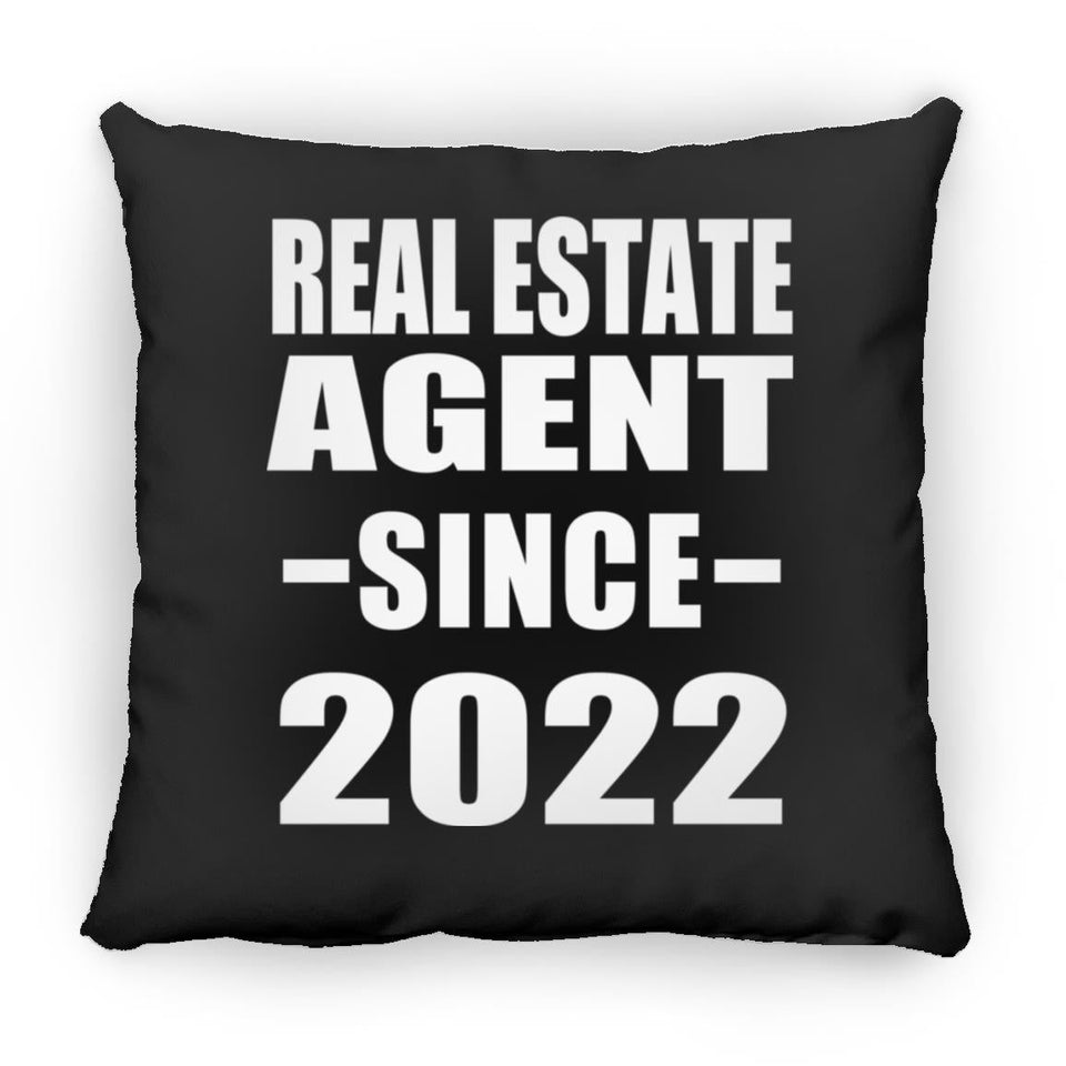 Real Estate Agent Since 2022 - Throw Pillow Black