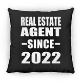 Real Estate Agent Since 2022 - Throw Pillow Black