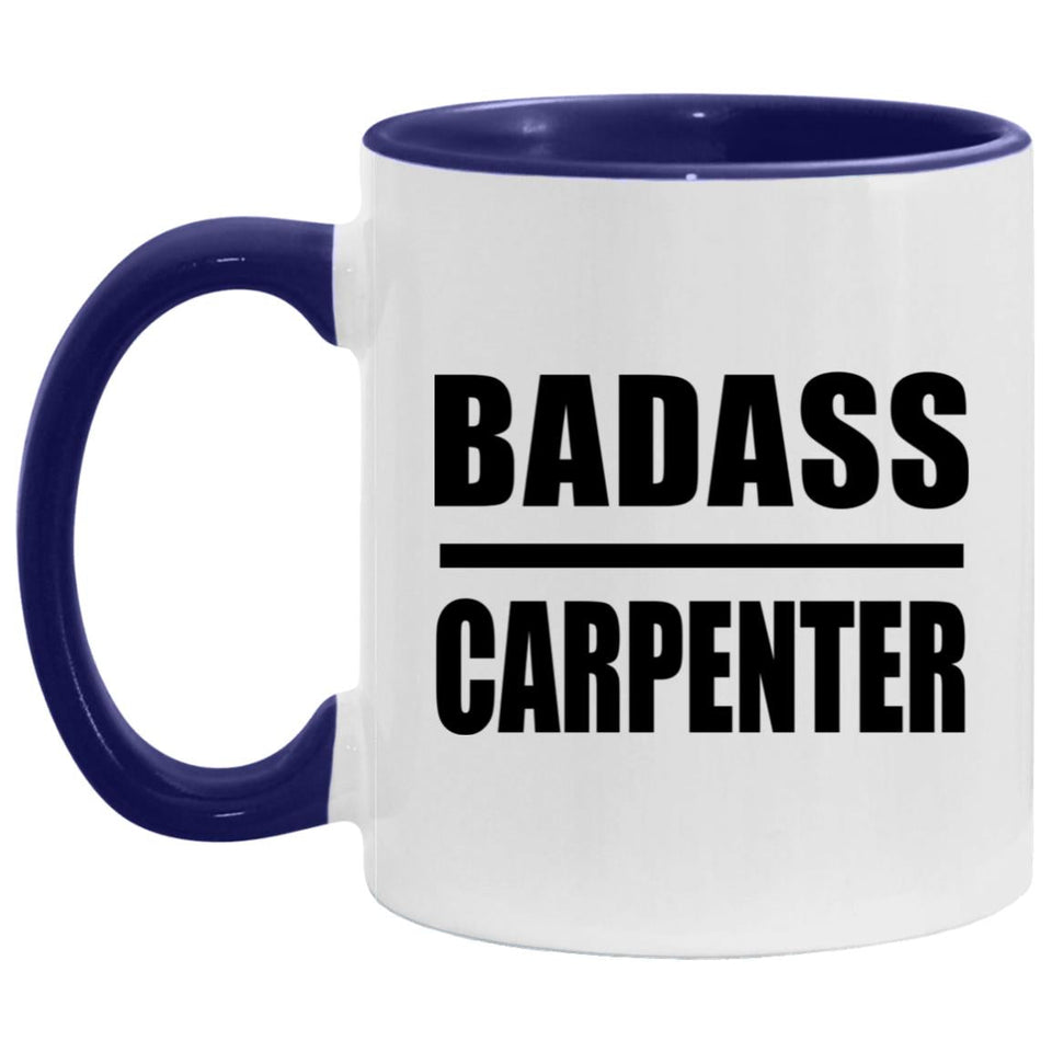 Badass Carpenter - 11oz Accent Mug Purple