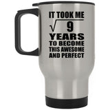 3rd Birthday Took Square Root of 9 Years To Awesome - Silver Travel Mug