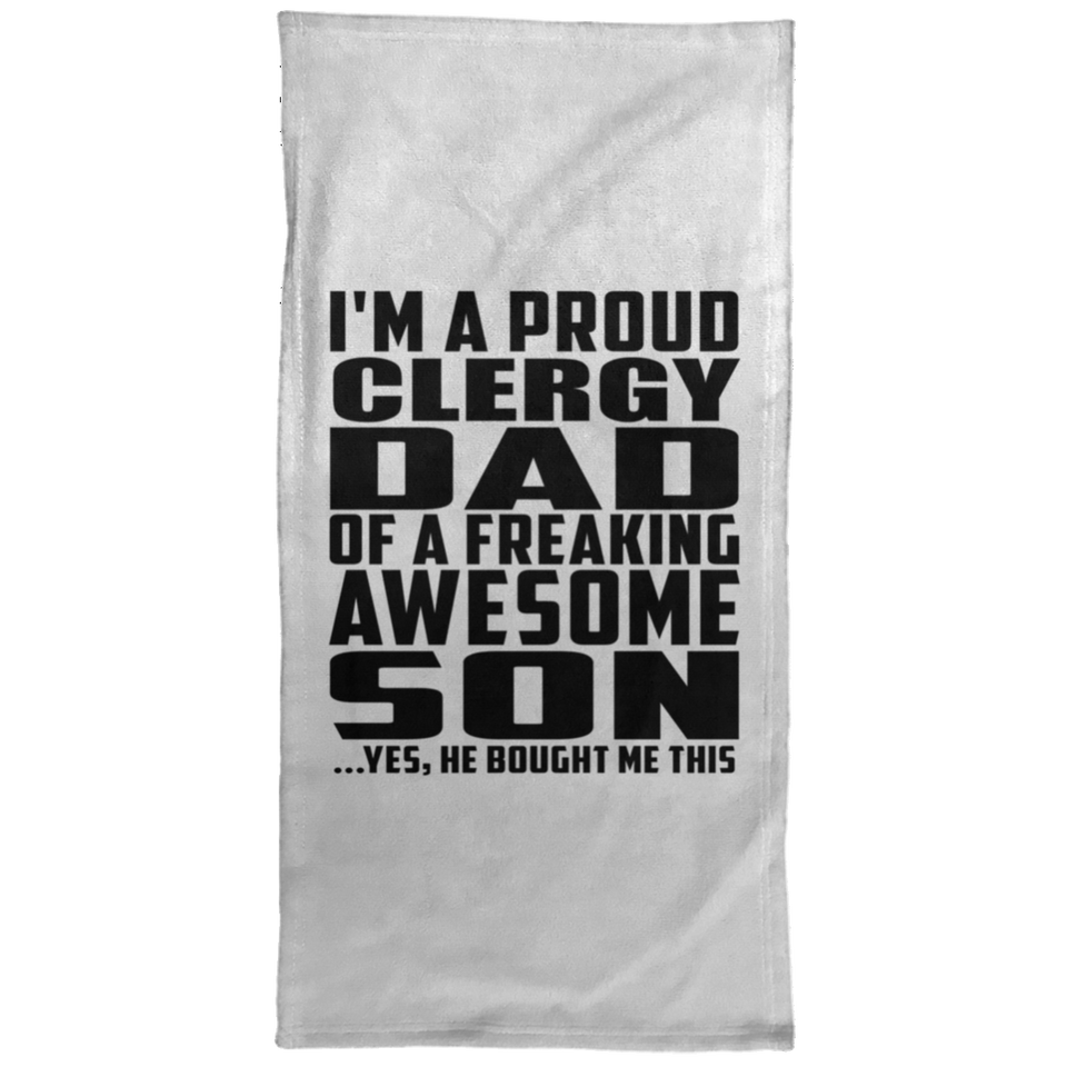 Proud Clergy Dad Of Awesome Son - Hand Towel