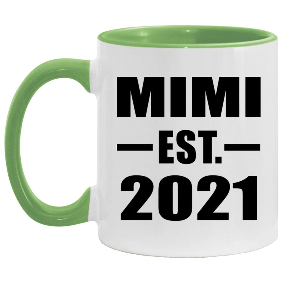 Mimi Established EST. 2021 - 11oz Accent Mug Green