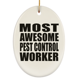 Most Awesome Pest Control Worker - Oval Ornament