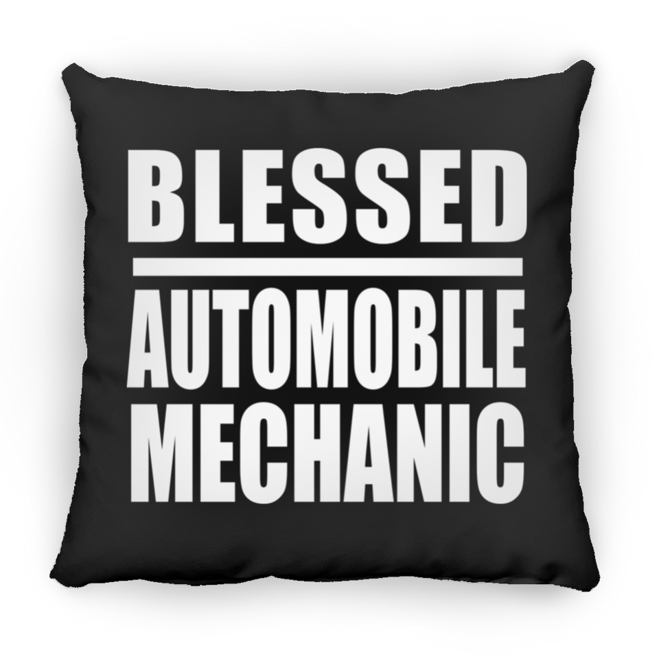 Blessed Automobile Mechanic - Throw Pillow Black