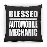 Blessed Automobile Mechanic - Throw Pillow Black