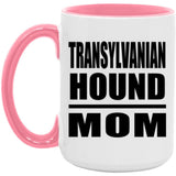 Transylvanian Hound Mom - 15oz Accent Mug Pink