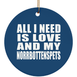 All I Need Is Love And My Norrbottenspets - Circle Ornament