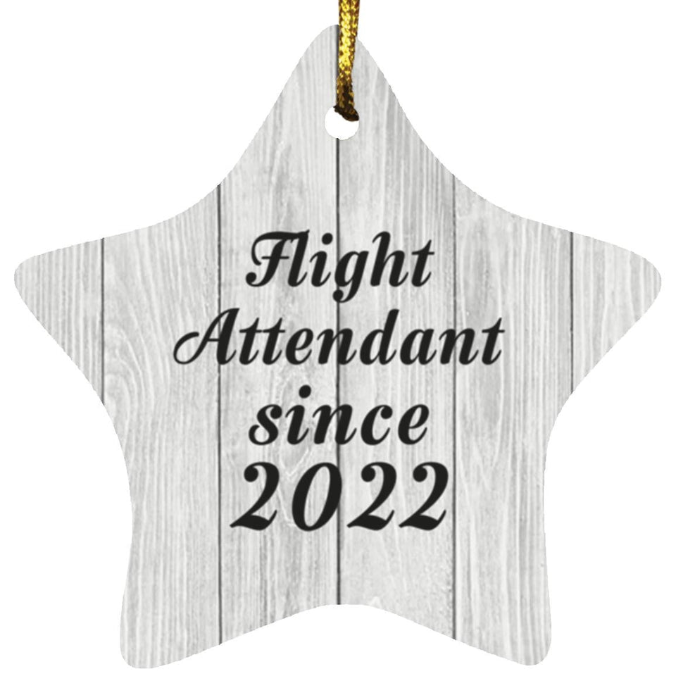 Flight Attendant Since 2022 - Star Ornament F