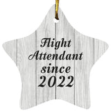 Flight Attendant Since 2022 - Star Ornament F