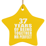 37th Anniversary 37 Years Of Being Mr Perfect - Star Ornament