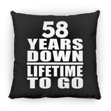 58th Anniversary 58 Years Down Lifetime To Go - Throw Pillow Black