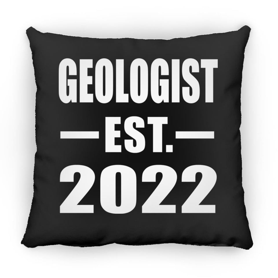Geologist Established EST. 2022 - Throw Pillow Black