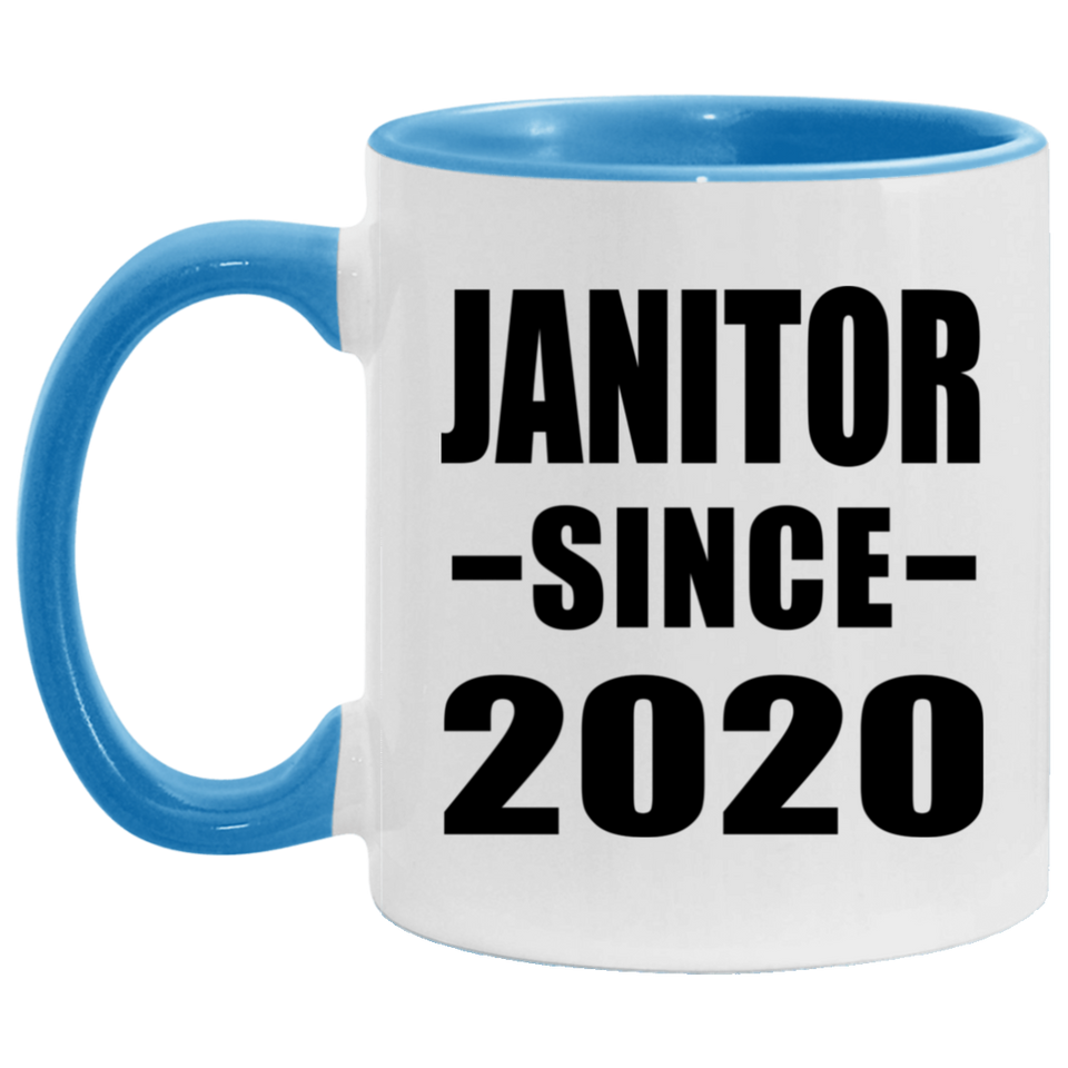 Janitor Since 2020 - 11oz Accent Mug Blue