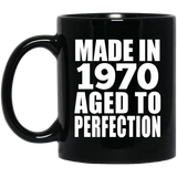 54th Birthday Made In 1970 Aged to Perfection - 11 Oz Coffee Mug Black