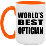 World's Best Optician - 15oz Accent Mug Orange