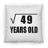 7th Birthday Square Root of 49 Years Old - Throw Pillow