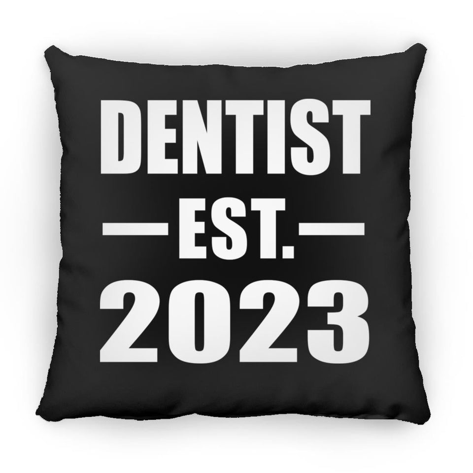 Dentist Established EST. 2023 - Throw Pillow Black