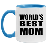 World's Best Mom - 11oz Accent Mug Blue