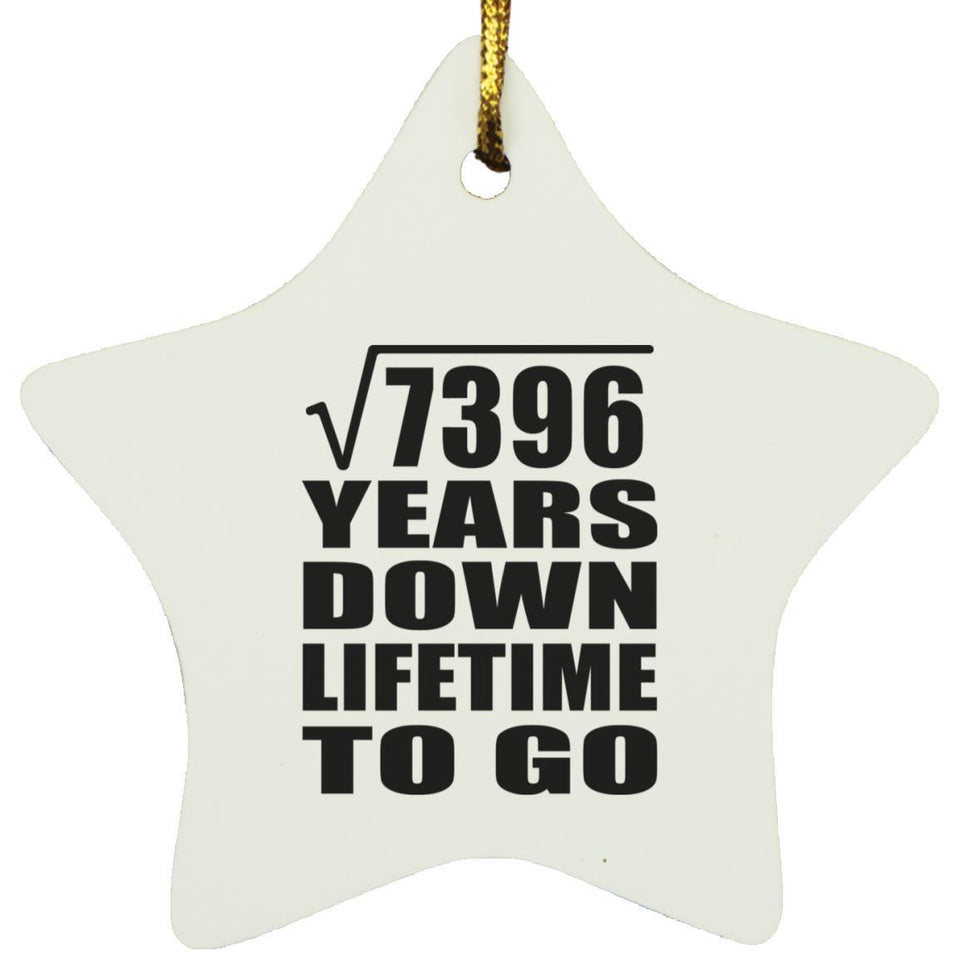 86th Anniversary Square Root of 7396 Years Lifetime To Go - Star Ornament